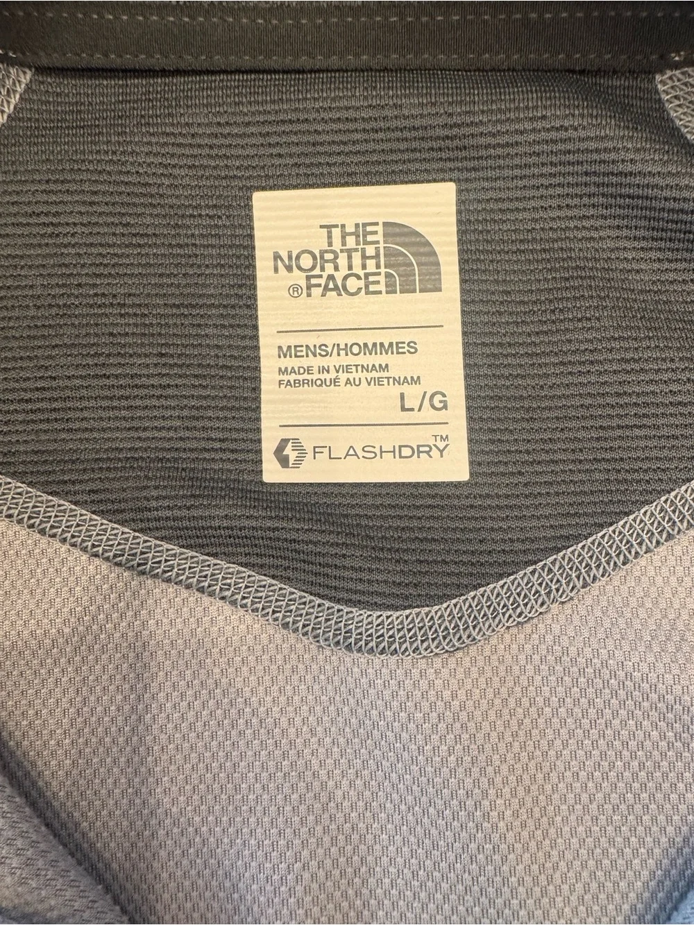 The North Face Men's Gray Performance Jacket with Neon Green Zip